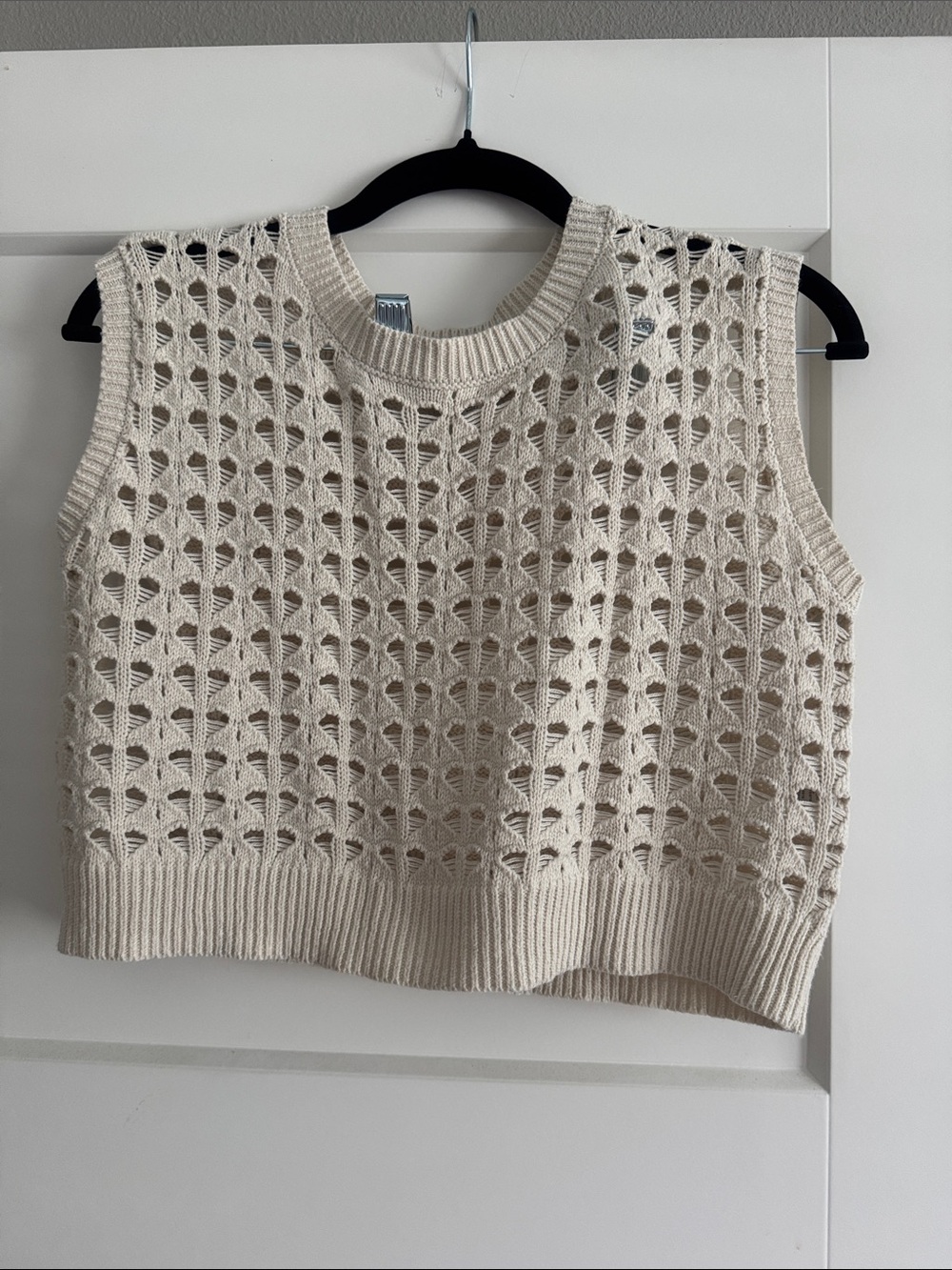Cream Crochet Knit Midi top and skirt  Set - Picture 2 of 7